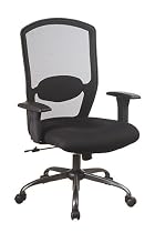 Office Star Work Smart Screen Back Mesh Seat Executive Chair, Black