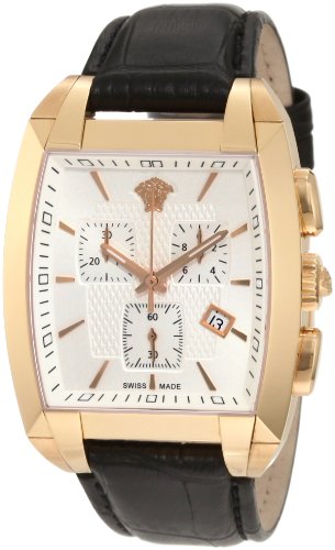 Versace Men's Tonneau Rose Gold Chronograph Watch