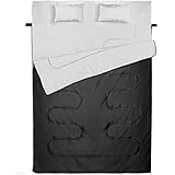 Ohuhu Double Sleeping Bag with 2 Pillows and a Carrying Bag for Camping, Backpacking, Hiking