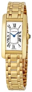 Cartier Tank Americaine 18k Yellow Gold Ladies Watch W26015K2