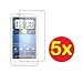 5x HTC Vivid Holiday 4G Premium Invisible Clear LCD Screen Protector Cover Guard Shield Protective Film Kit (5 pieces)