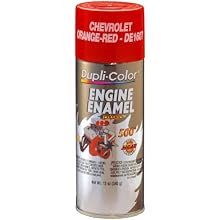 Dupli-Color DE1607 Ceramic Chevrolet Orange-Red Engine Paint - 12 oz.