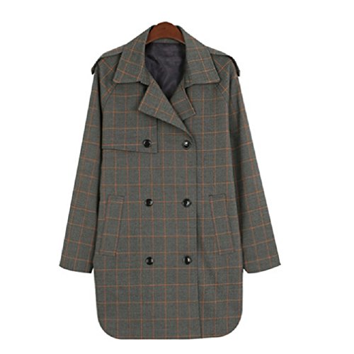 ナナコレクション Nana_Collection 2015 秋 トレンチコート かっこよく決まる 大人カジュアル Iライン チェック柄 格子 ダブル 薄手 ロング丈 エレガント 通勤 きれいめ 美ライン 女性 コート