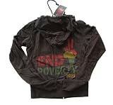 Junk Food Omni Peace End Povery In Black Wash Hoody * 08 Newest Collection *
