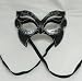 Masquerade Bat Mask with Black and Silver Sparkling Designs