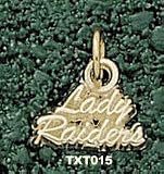 Texas Tech Univ Sm Lady Raiders Charm/Pendant -14K/10K, Stainless Steel or Gold Plated