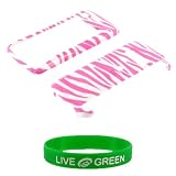 Pink & White Zebra Design Snap On Hard Case for LG enV Touch VX11000 Phone, Verizon Wireless