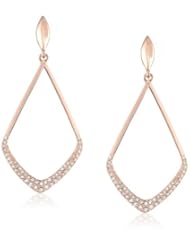 Vince Camuto Rose Gold and Crystal Drop Earrings