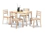 Natural Finish Table & 4 Chair Dining Set