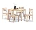 Natural Finish Table & 4 Chair Dining Set