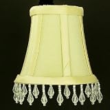 Pure Silk eggshell Mini Chandelier Shade with Trim