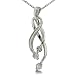 1/10ct Swirly and Bold Modern Diamond Necklace Sterling Silver [Jewelry]