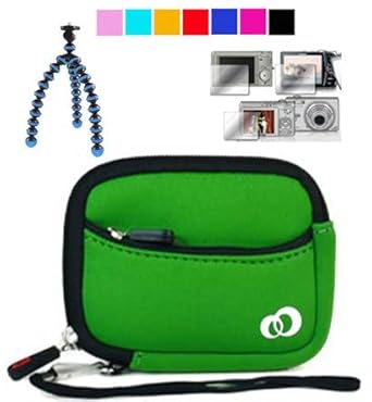 4 inch Camcorder Case for Panasonic TA1 Ultrathin HD Pocket Camcorder with Screen Protector and a 6 inch Blue Tripod for Panasonic TA-1