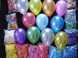 Eigenschaften No Name Ballons  / 100 Stück runde Luftballons metallic glänzend bunt 10