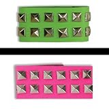 80s Studded Double Bracelet Costume Accessory