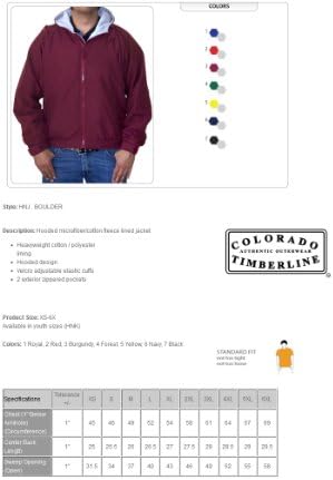 Colorado Timberline Men's Boulder Hooded Fleece Jacket-M (Yellow)