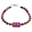 EXP Handmade Charoite & Silver Bracelet