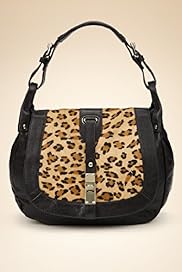 Autograph Leather Leopard Print Hobo Bag