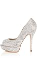 Crystal Encrusted Peep Toe