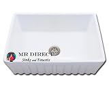 White Porcelain Farhouse Kitchen Sink