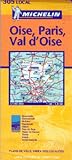 Michelin Local Map No. 305 Oise, Paris, Val d'Oise (France), scale 1 cm = 5 km