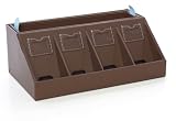 Kangaroom HCG01089BRKRSD 4-Pod Charging Station, Brown