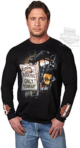 Harley-Davidson Mens Premium Performance Motorcycle Black Long Sleeve T-Shirt - 4X