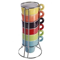 6er Set farbige Espressotassen im St�nder als Geschenkidee
