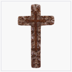 Carved Antique-Finish Wall Cross - Style 33603