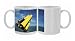 Bright yellow viewing telescope, Roscoff, Brittany, France Photo Mugs