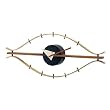 Kirch G80930G George Nelson Classic Brass Eye Clock With Wood Trim