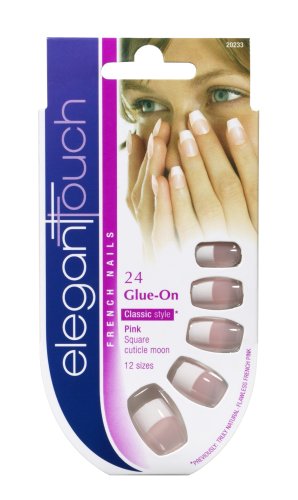 Childrens Toyshop  Health & Personal Care : Elegant Touch Get Real Artificial Nails -Truly Natural  French Pink