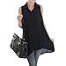 Asher Womens Summer Loose Sleeveless Long Tunic Top Blouse