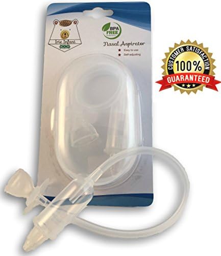 Nasal Aspirator - Essential for Baby or Toddler Noses - Easy Nose Suction - No Additional Filters - Hospital Grade, BPA Free Snot Sucker - Money Back Guarantee Lifetime Warranty