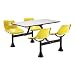 Group/Cluster Table and Chairs 24x48 Stainless Steel Top/Yellow Seats - OFM 1004-YELLOW