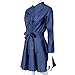 OVERMAL 2016 Womens Urban Denim Shirt Dress Shirt Dress for Girl