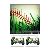 Protective Vinyl Skin Decal Cover for Sony Playstation 3 PS3 Slim Skins Softball