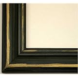 Distressed Black Picture Frame - Solid Wood-New