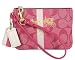 Coach Heritage Stripe Wristlet Bag Case for IPOD 42381 Magenta