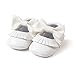LIVEBOX Infant Baby Girls' Premium Soft Sole Mary Jane with Bow Prewalker Toddler Shoes(S: 0~6 months,Tassels-White)