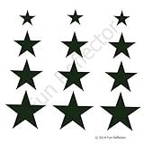 Black Star Bicycle Reflective Reflector Sticker Decal