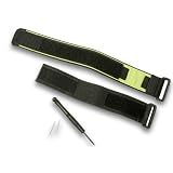 Garmin Hook-and-loop fastener wrist and expander strap (replacement, green), includes springs and tool