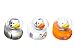 Bud Set of 3 Mini Rubber Duck Bath Tub Toy, Space