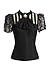 Steampunk Retro Punk Brocade Gothic Emo Womens Clothing Shopping Tee Shirt Tops