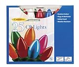 CELEBRATIONS LIGHTING CABGC2A1 C9 OUTDOOR 25 LIGHT SET WITH MULTI COLOR CERAMIC BULBS