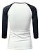 JJ Perfection Women's 3/4 Sleeve Slim Fit Baseball Jersey Raglan T-Shirt