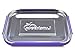 LunchBots Uno Reusable Stainless Steel Lunch Container, Stainless Steel Lid, Purple Dots Cover, Dishwasher Safe