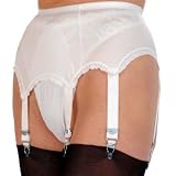 Nancies 6 strap plain panel suspender belt