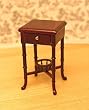Dollhouse Miniature Mahogany Hand carved Bedstand or Side Table
