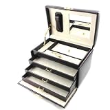 Coffret &agrave; Bijoux Cuir "Bella Dona" lie de vin